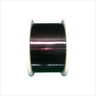 Enamelled flat wire